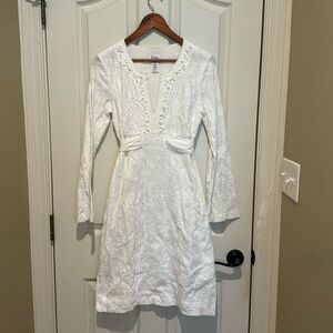Beautiful White Appliqué Lily Pulitzer Dress